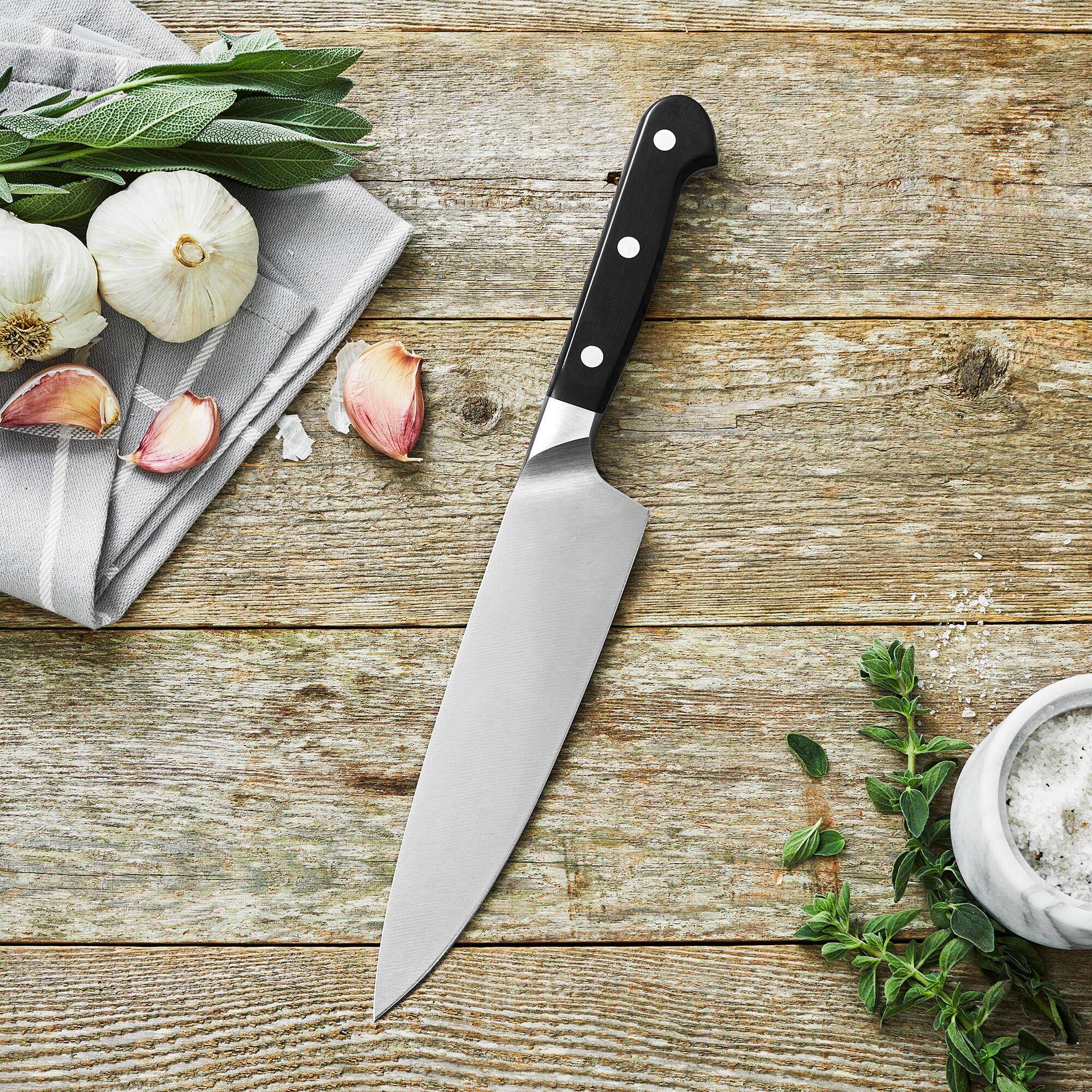Alt View 6. ZWILLING - ZWILLING Pro Slim 7-inch Chef's Knife - Black.