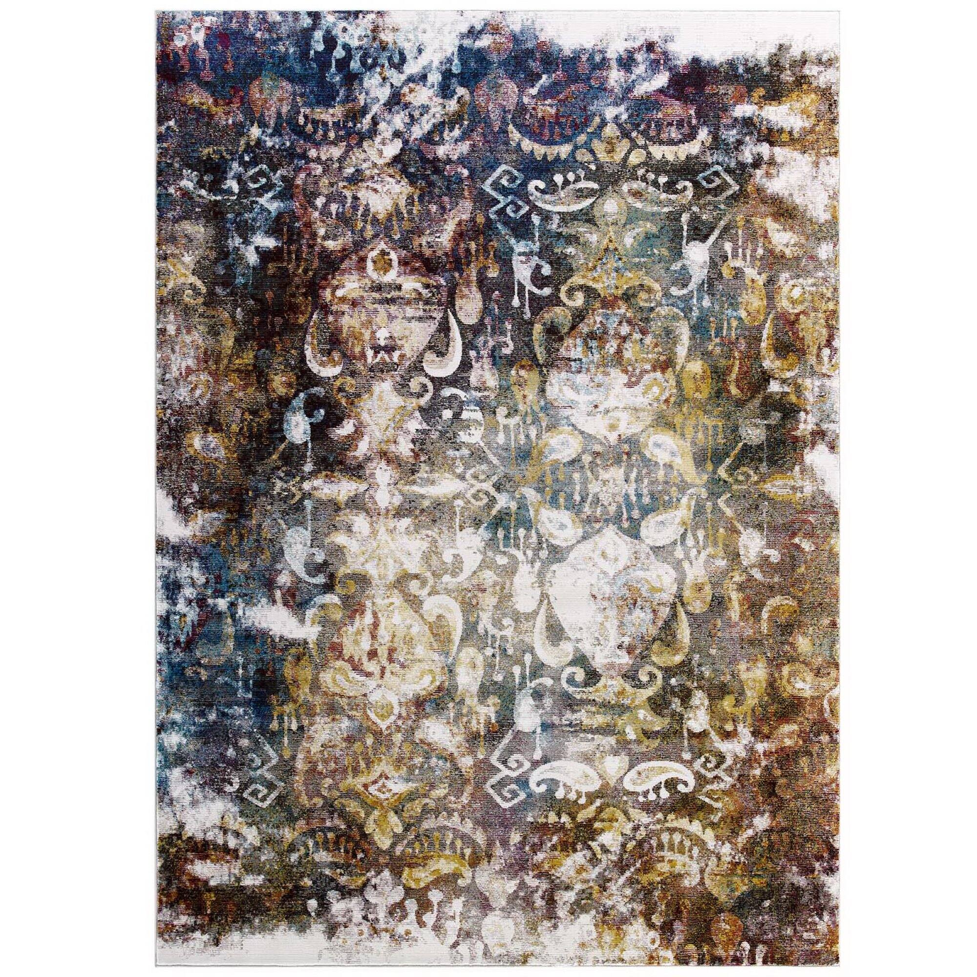 Modway Success Jayla Transitional Distressed Vintage Floral Moroccan ...