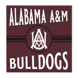 Jardine - Alabama A&M Bulldogs 10'' x 10'' Retro Team Sign - Maroon