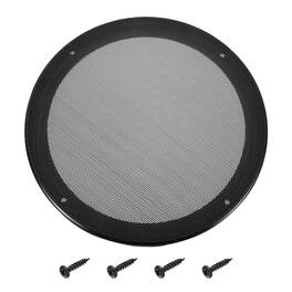 Unique Bargains - Speaker Grill Mesh Cover, Metal Subwoofer Grill Guard Protector ABS Frame for Car Audio, 4 Screws Included - Black Black