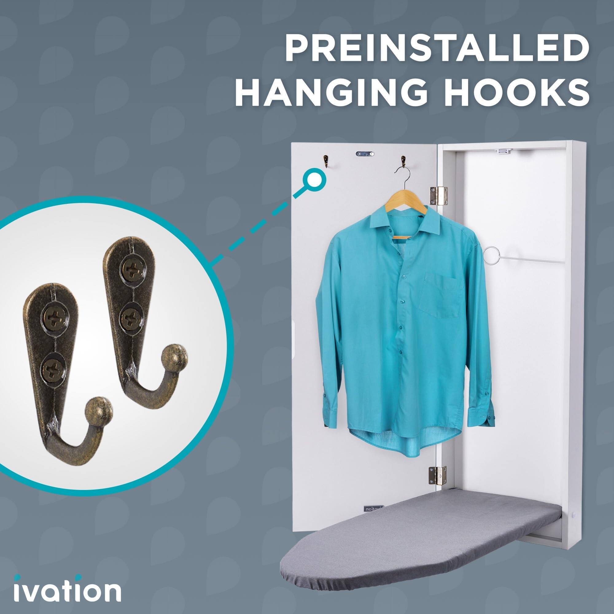 PREINSTALLED HANGING HOOKS

ivation