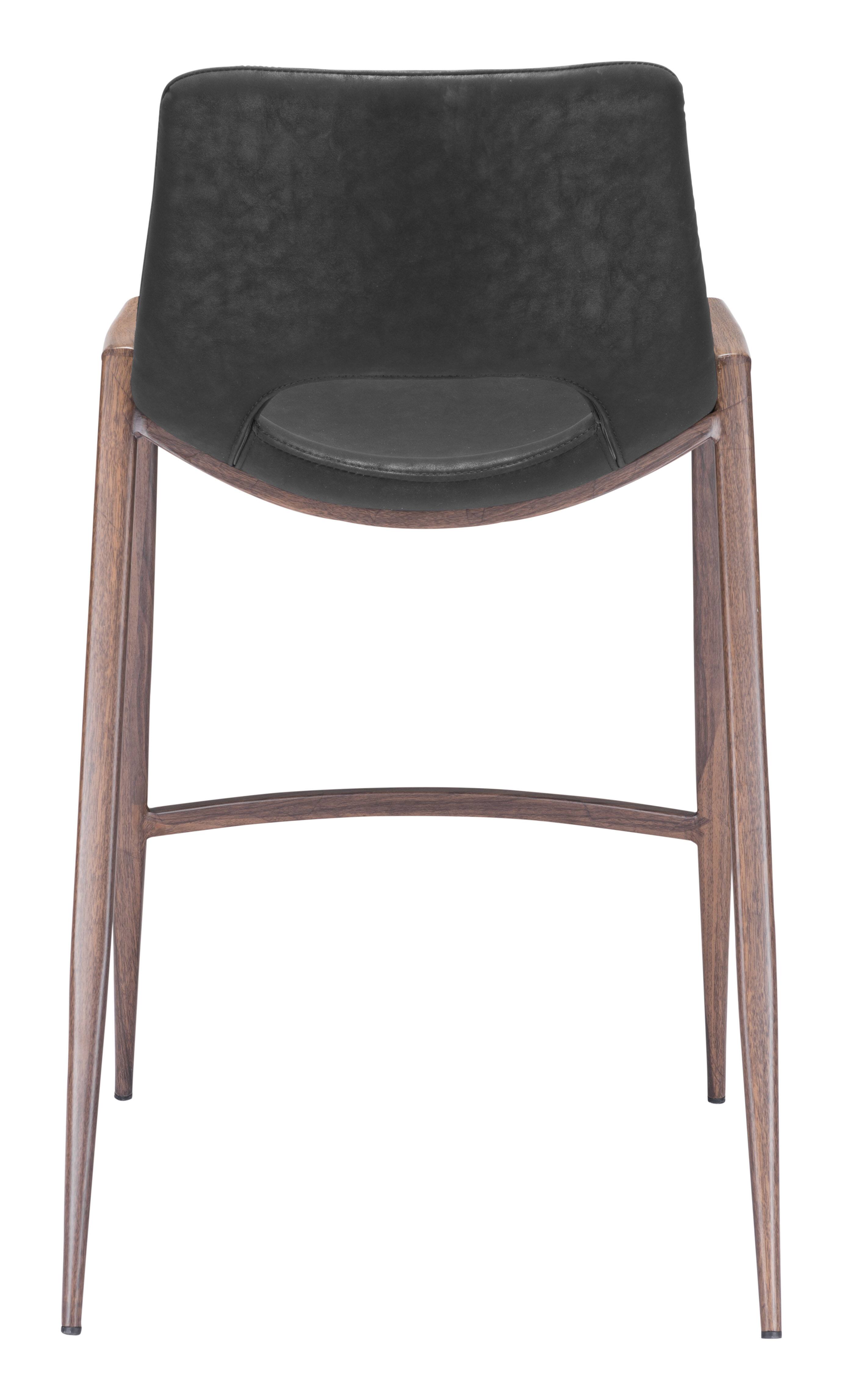 Alt View 2. Hivvago - Desi Counter Stool (Set of 2) Black & Walnut - Black & Walnut.