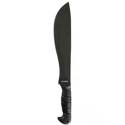 Front. KA-BAR - KA-BAR 16.5" Fixed Blade Cutlass Machete w/ Sheath - Black - Black.