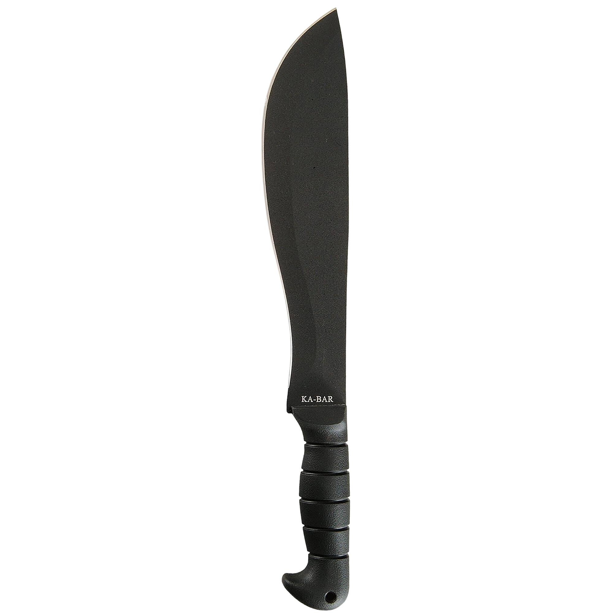 Front. KA-BAR - KA-BAR 16.5" Fixed Blade Cutlass Machete w/ Sheath - Black - Black.