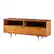 Angle. Walker Edison - 58" Mid-Century Modern 3-Drawer Wood TV Stand for TVs up to 65" - Caramel.