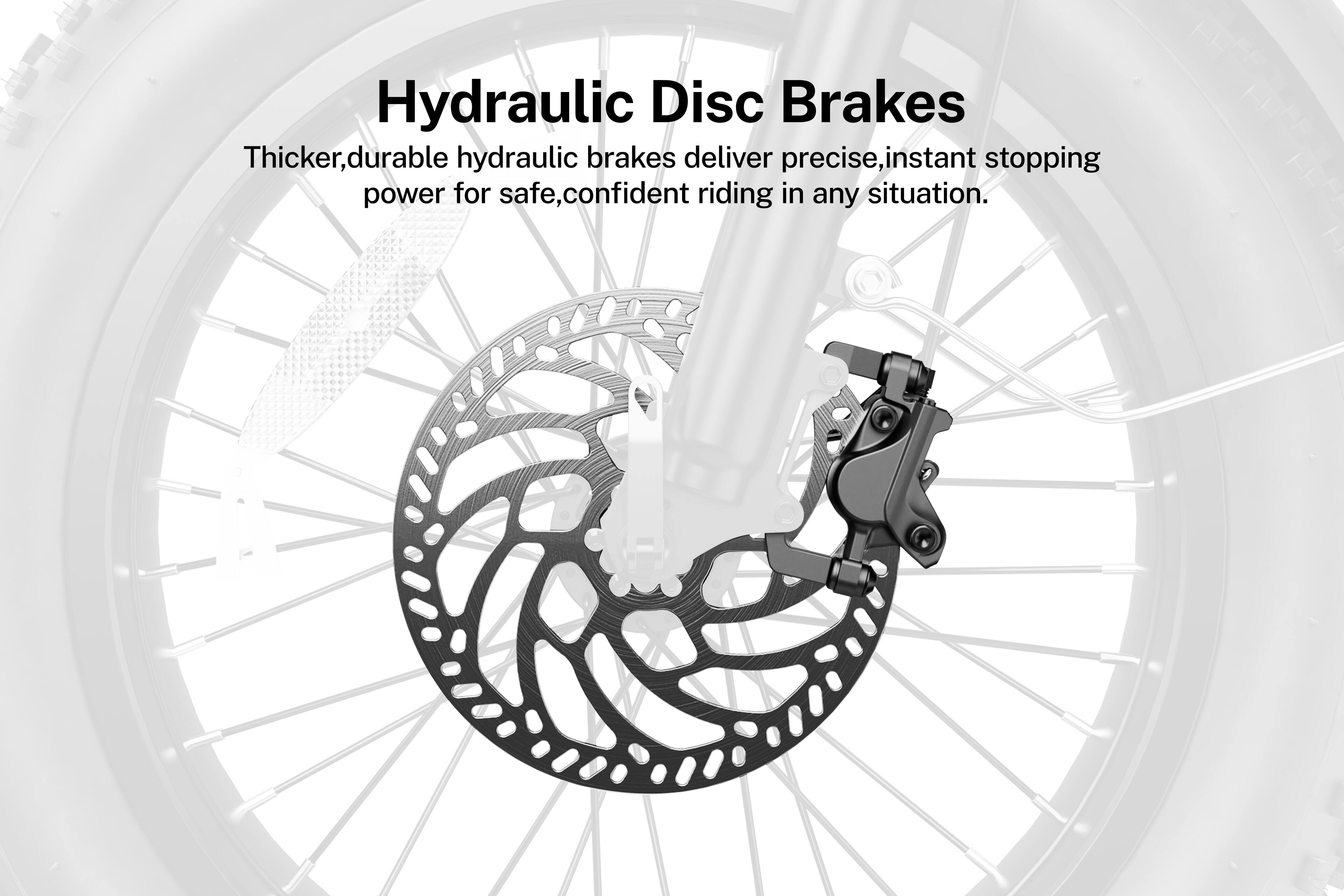 Hydraulic Disc Brakes

Thicker, durable hydraulic brakes deliver precise, instant stopping power for safe, confident riding in any situation.