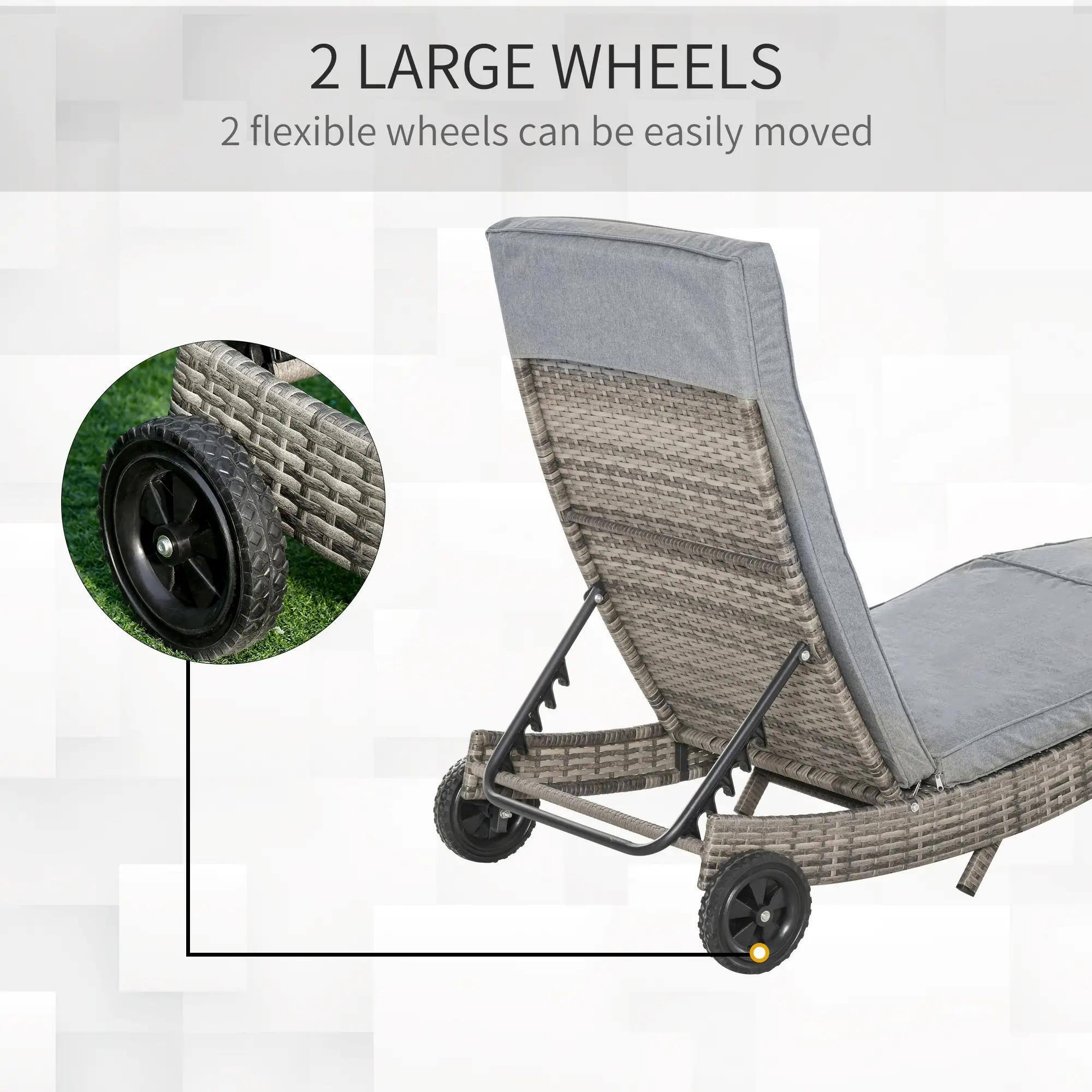 2 LARGE WHEELS  
2 flexible wheels can be easily moved