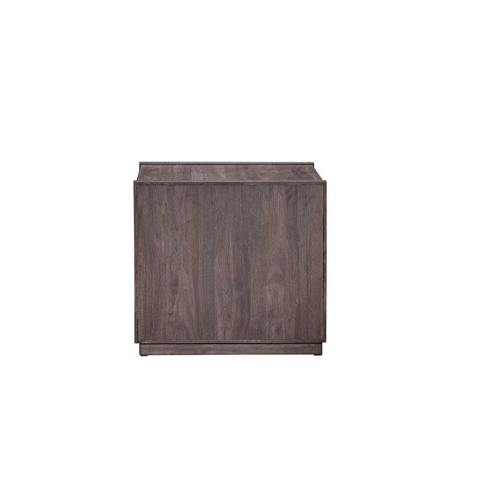 Left. Liberty Furniture Industries - Modern Edge End Table for Living Room Contemporary - Caffe Brown - Caffe.