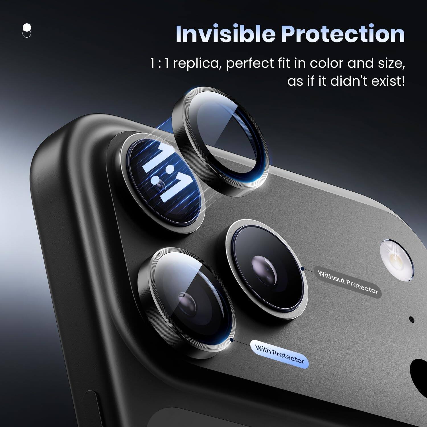 Invisible Protection  
1:1 replica, perfect fit in color and size, as if it didn't exist!  
1:1  
Without Protector  
With Protector