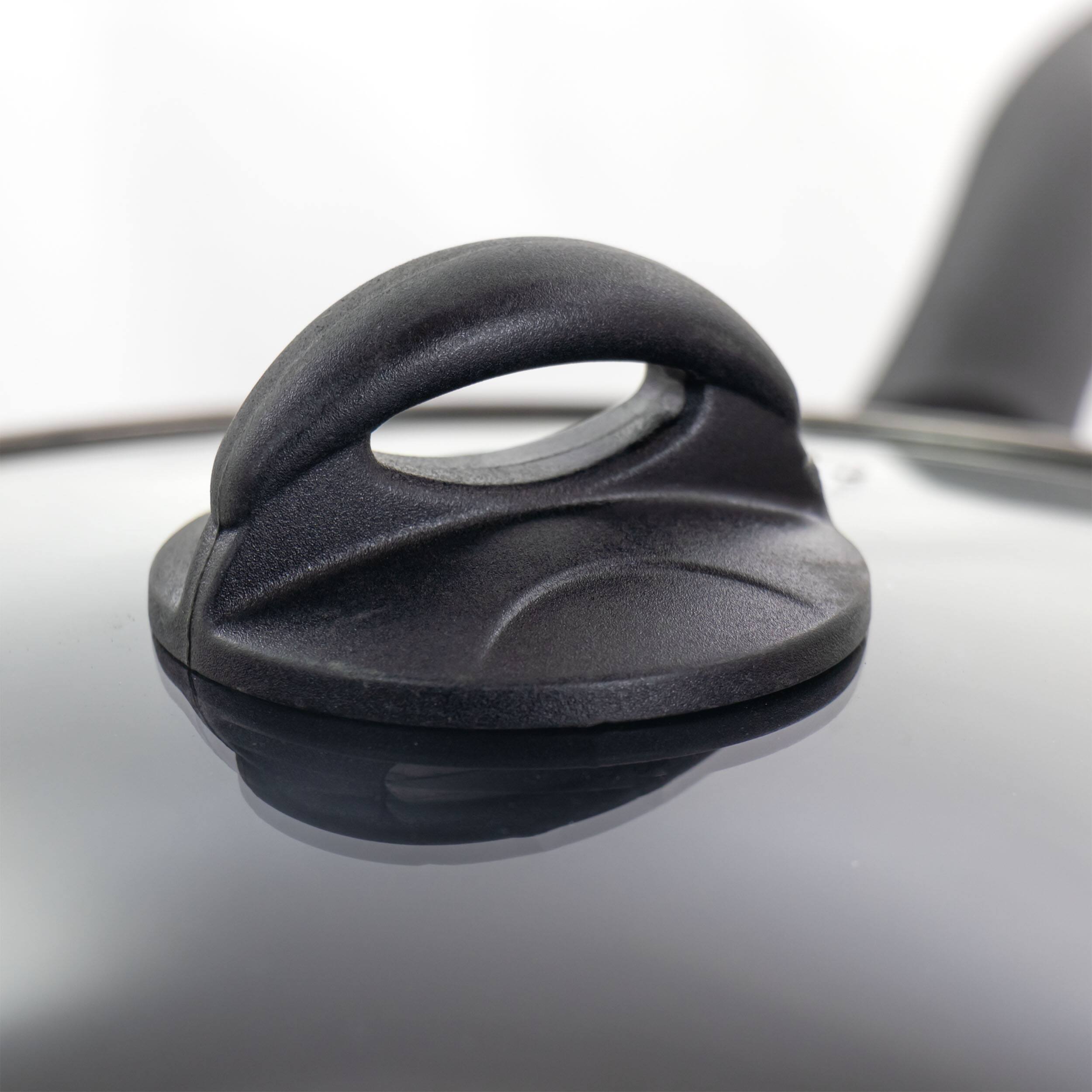 Alt View 3. Oster - Oster Clairborne 10.25 Inch Aluminum Sauté Pan with Lid in Charcoal Grey - Charcoal.