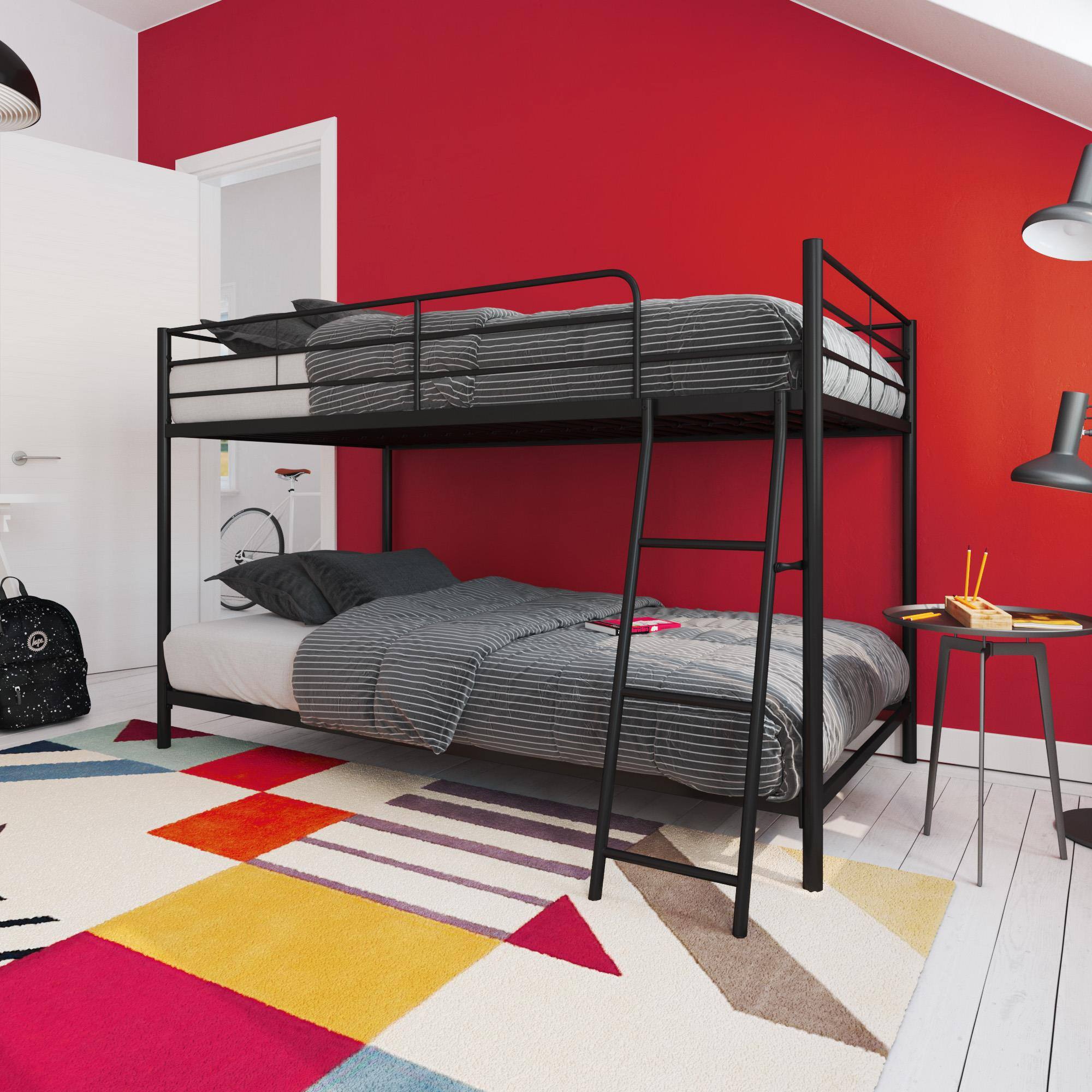 Best Buy: DHP Fulton Small Space Twin over Twin Bunk Bed Black DE16122