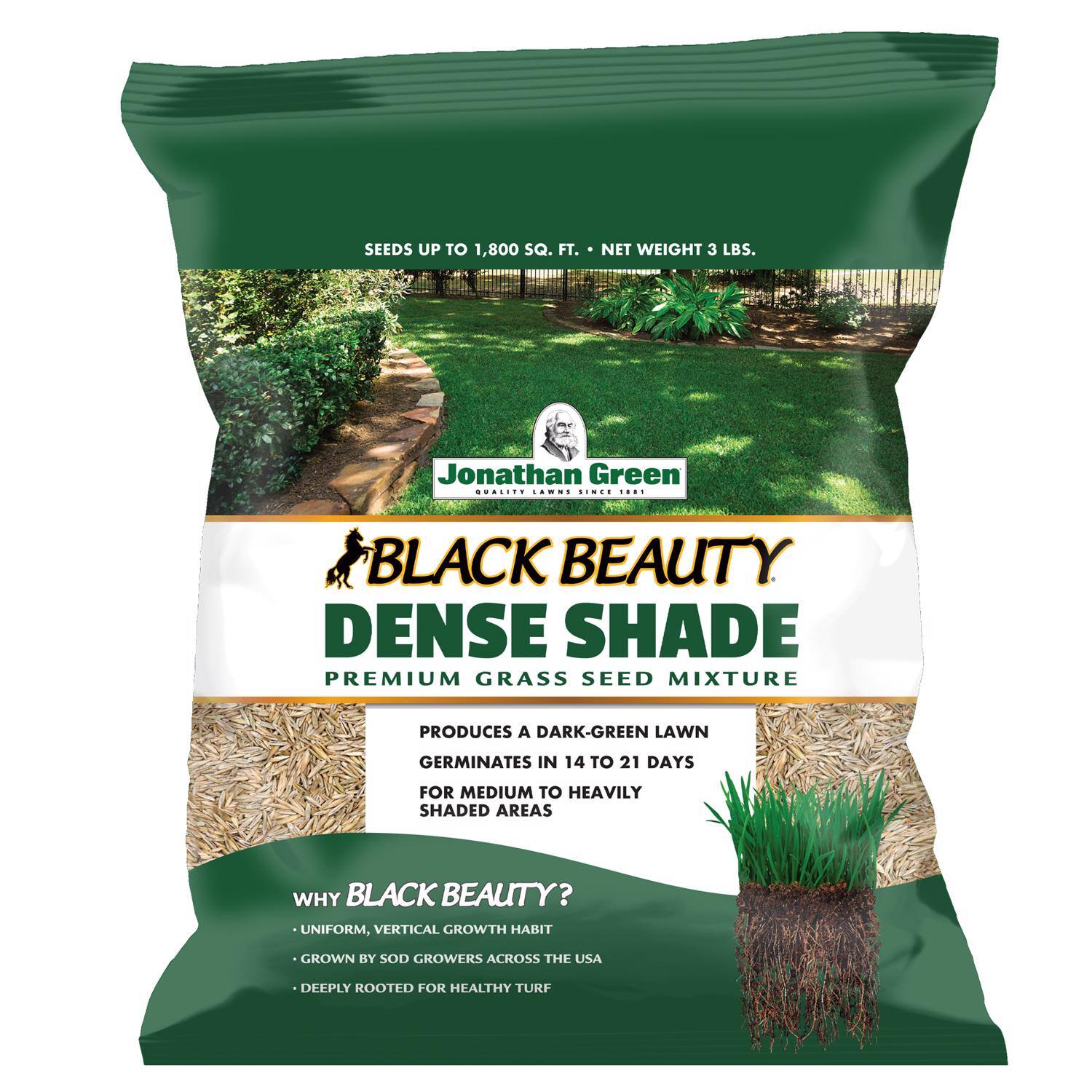 Jonathan Green - Black Beauty Dense Shade Mixed Full Shade Grass Seed 3 lb price history on PriceWatchPro