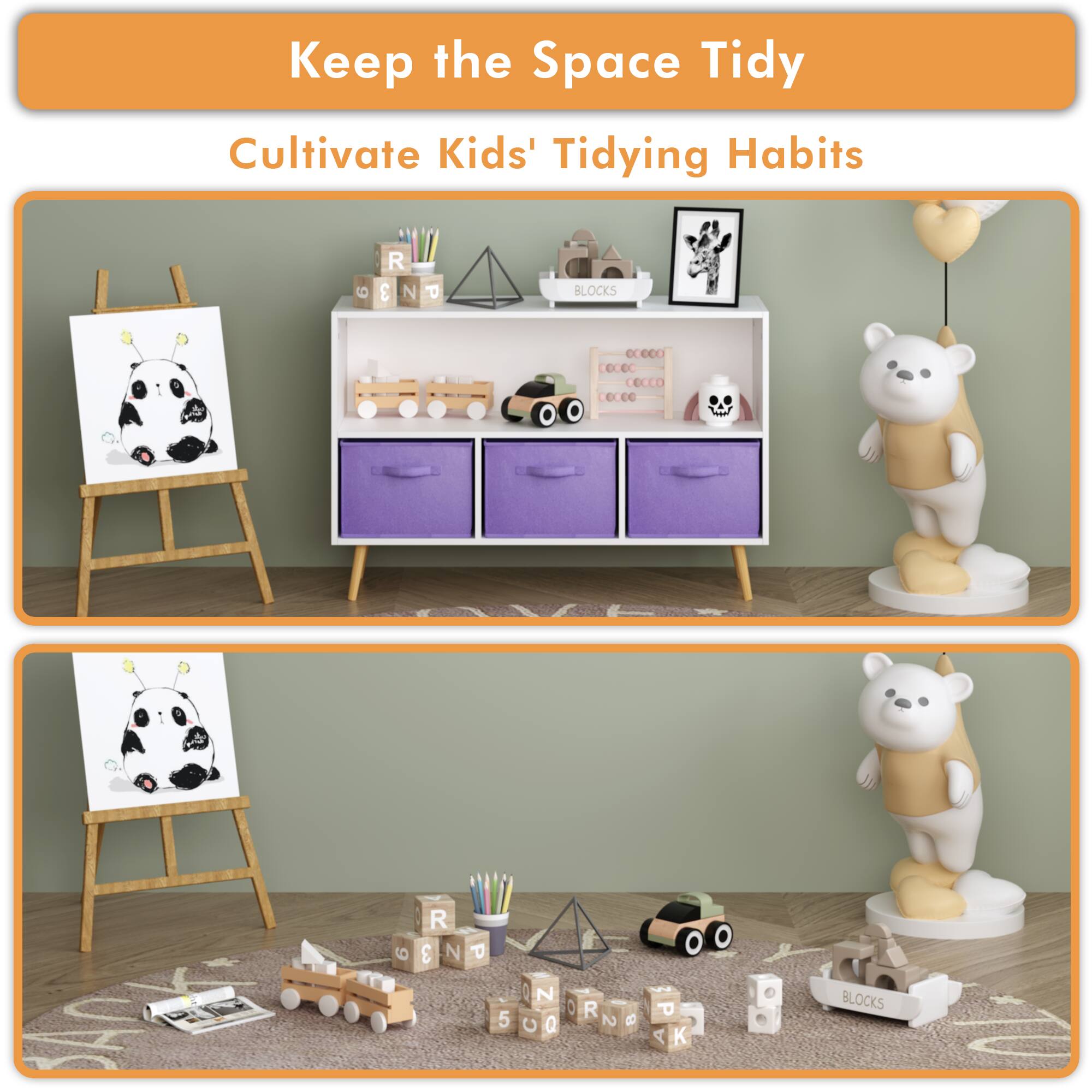 Keep the Space Tidy  
Cultivate Kids' Tidying Habits