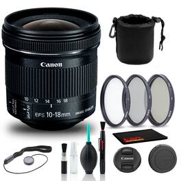 Canon - EF-S 10-18mm f/4.5-5.6 IS STM Lens (9519B002) + Filter Kit + More (International Version)