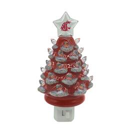 Santa's Workshop - Washington State Cougars 6.5" Tree Night Lite - Red