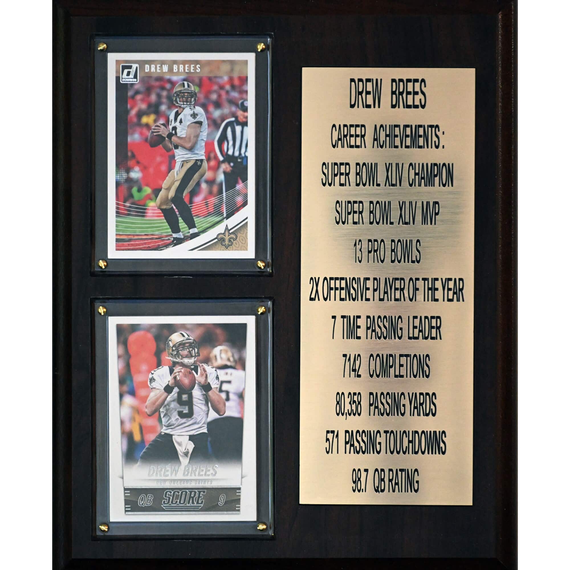 "C&I Collectibles - Drew Brees New Orleans Saints 8"" x 10"" Trading Card Plaque - Multicolor" price history on PriceWatchPro