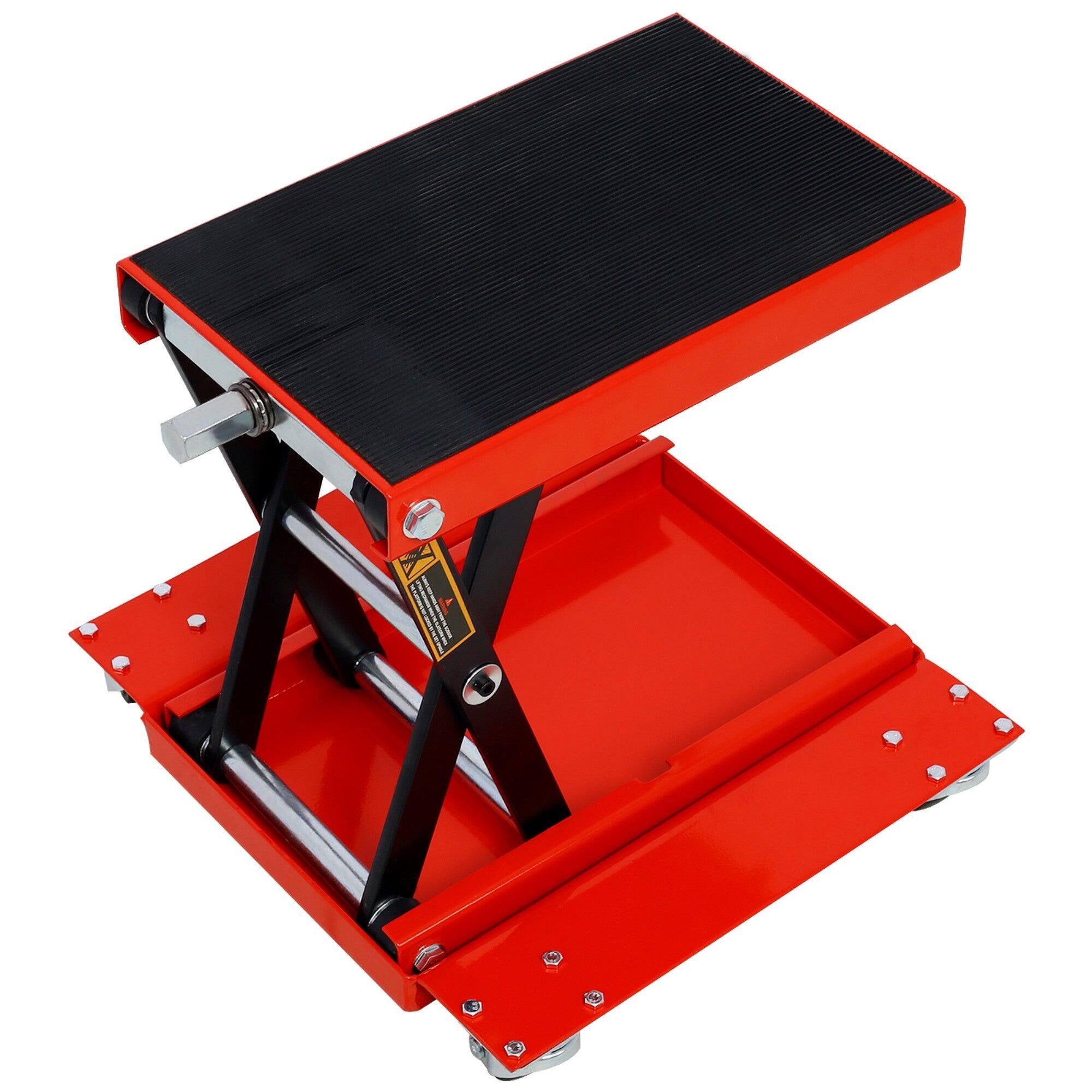 Alt View 1. Boyel Living - 1100 Lbs ATV Motorcycle Jack Lifts with Scissor Lift Wide Deck - Red.