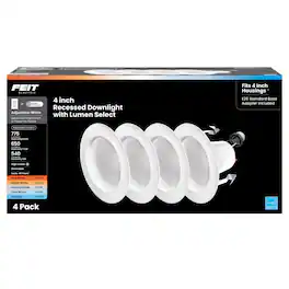 FEIT ELECTRIC - Feit Enhance White 5 in. W Aluminum LED Dimmable Recessed Downlight 8.6 W