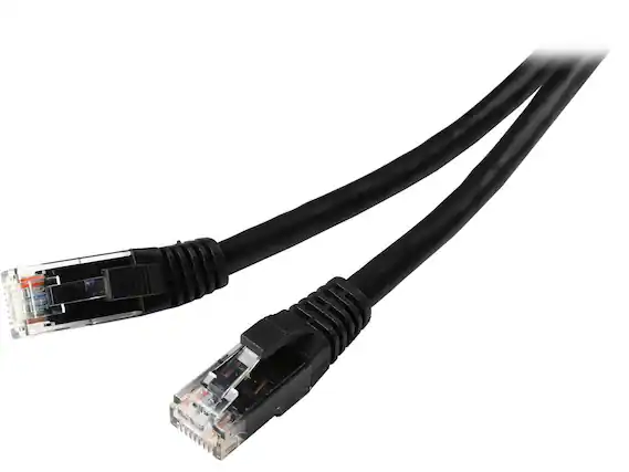 Front. Cables to Go - C2G 22014 Cat6 Cable - Snagless Unshielded Ethernet Network Patch Cable, Black (15 Feet, 4.57 Meters).