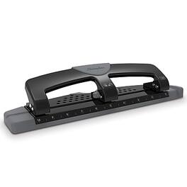 Swingline - SmartTouch Low Force Desktop 3-Hole Punch, 12 Sheet Capacity - Black/Gray