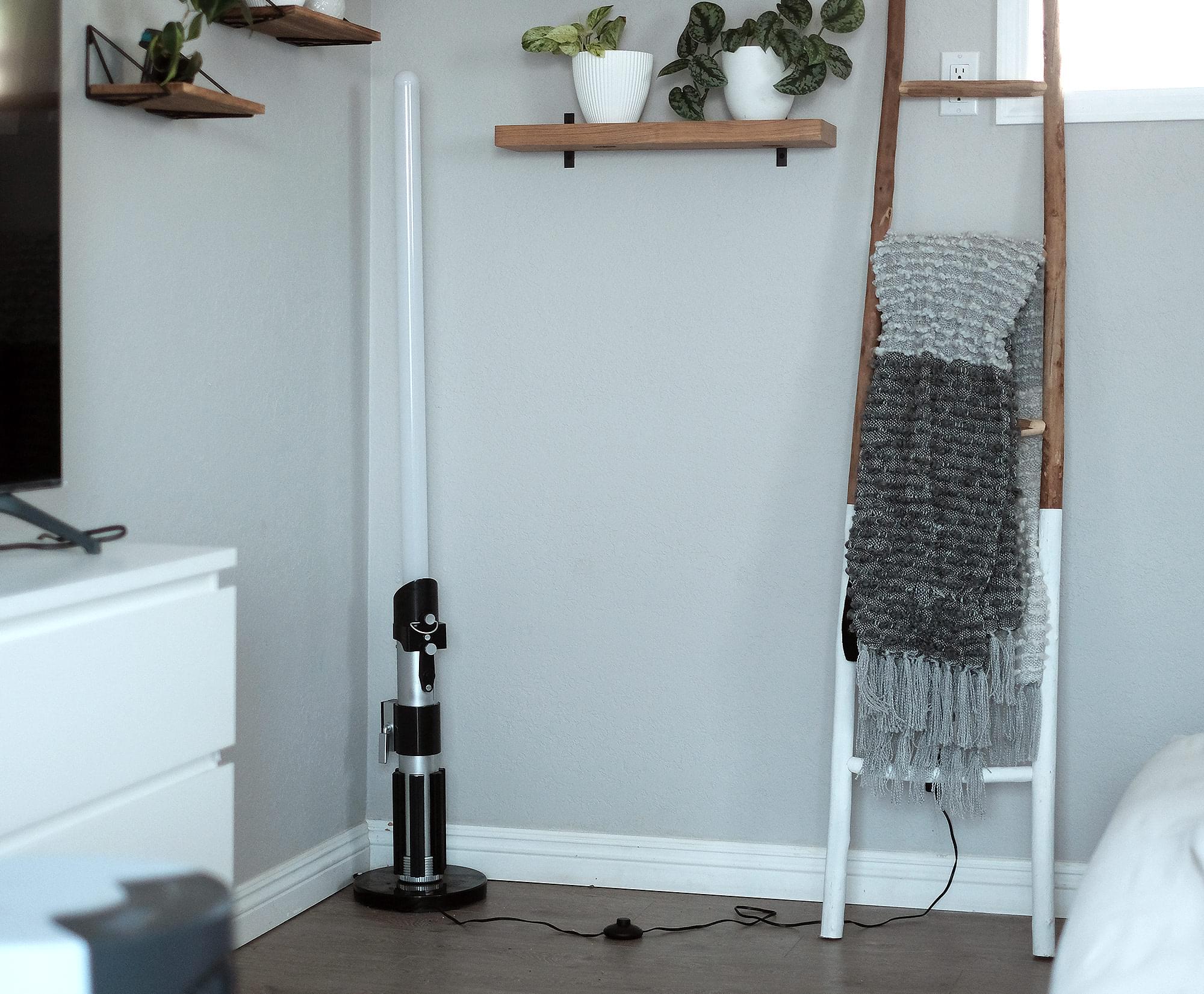 Alt View 3. Ukonic - Star Wars Darth Vader Lightsaber Standing Lamp | 5 Feet Tall - Red.