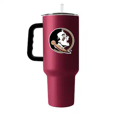 Front. Logo Brands - Florida State Seminoles 40oz. Travel Tumbler with Handle - Multicolor.