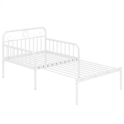 Front. Costway - Metal Daybed Extendable Daybed to Twin Size Bed Heavy Duty Slats Support Sofa Bed - White.