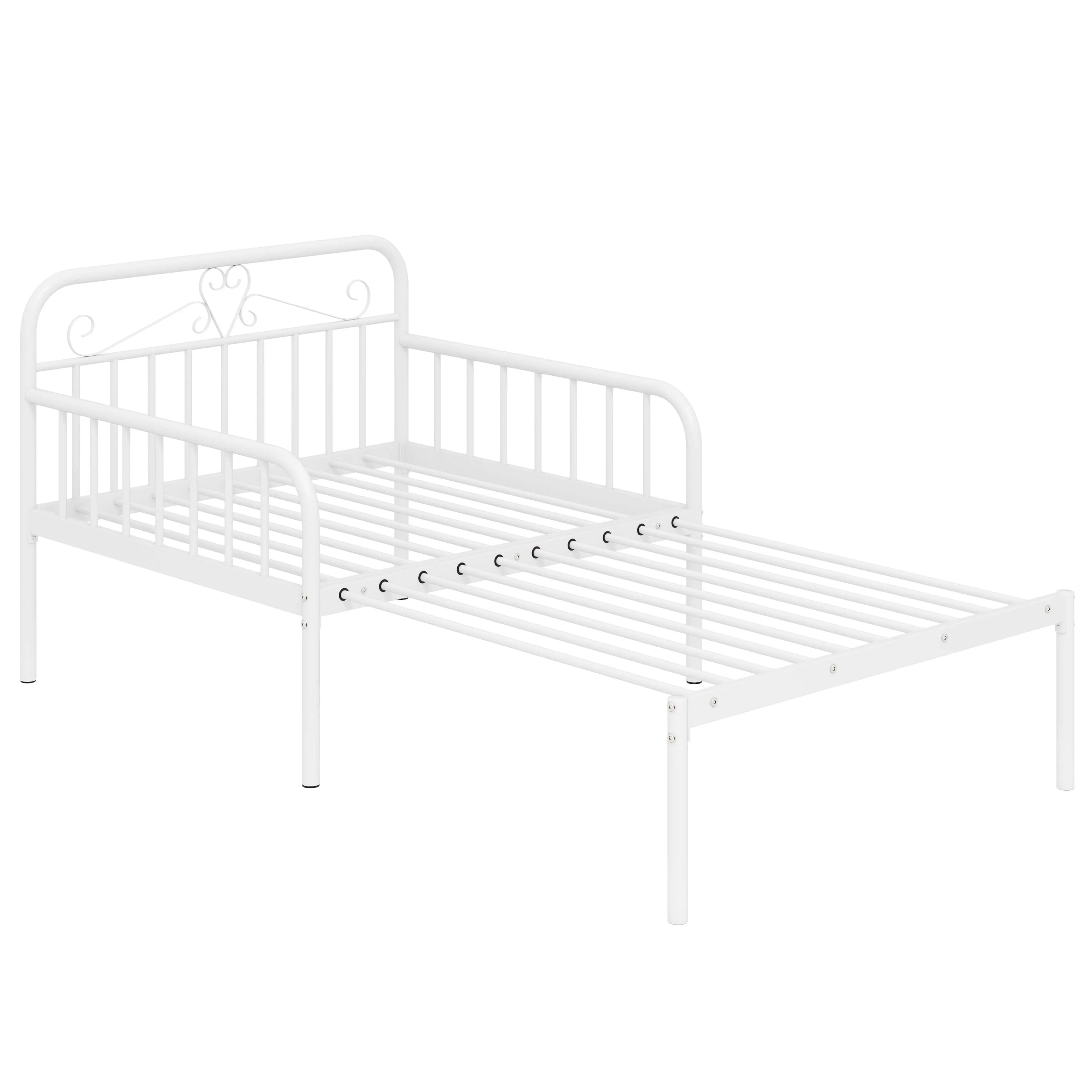 Costway - Metal Daybed Extendable Daybed to Twin Size Bed Heavy Duty Slats Support Sofa Bed - White