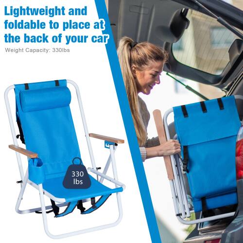 Lightweight and foldable to place at the back of your car  
Weight Capacity: 330lbs