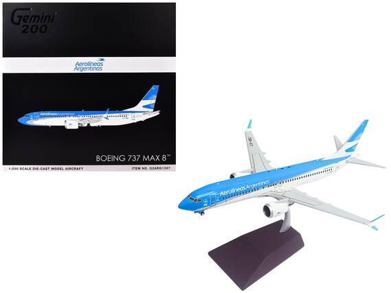 Gemini 200
Aerolíneas Argentinas
BOEING 737 MAX 8
1:200 SCALE DIE-CAST MODEL AIRCRAFT
ITEM NO. G2ARG1397