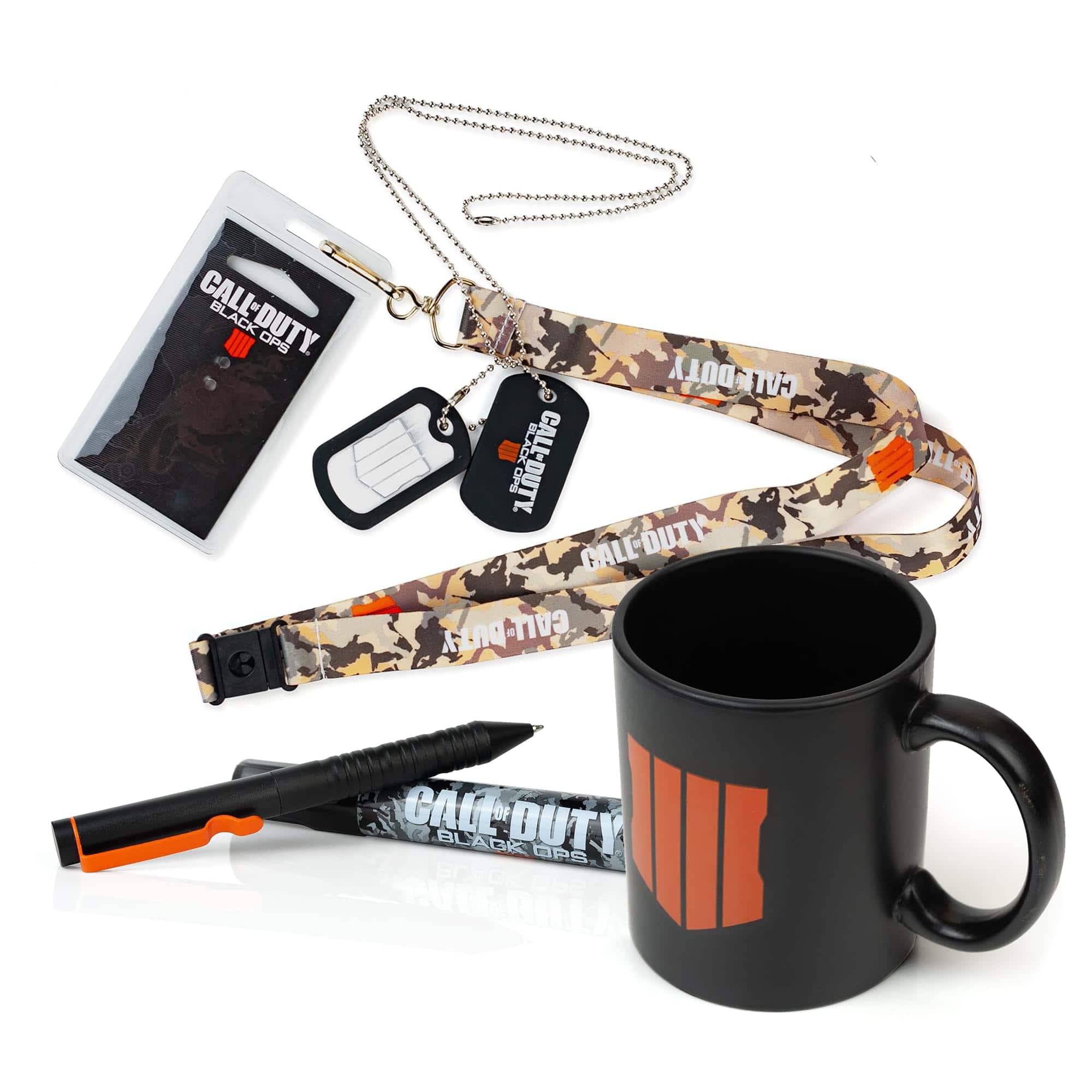 Call of Duty - Ops 4 Gift Set | Coffee Mug | Lanyard | Tactical Pen - Black