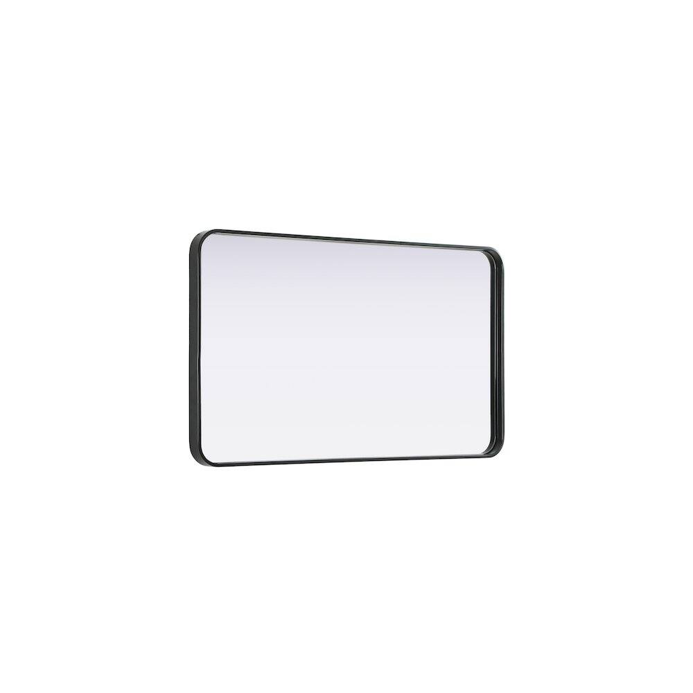 Alt View 1. Elegant Decor - Contour Metal Rectangle Mirror 24x40 in Black - Black.