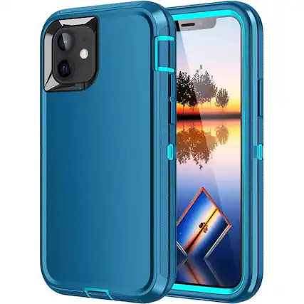 Front. Entronix - Entronix Heavy Duty iPhone 11 Case - Triple-Layer Protection for Ultimate Safety - Teal.