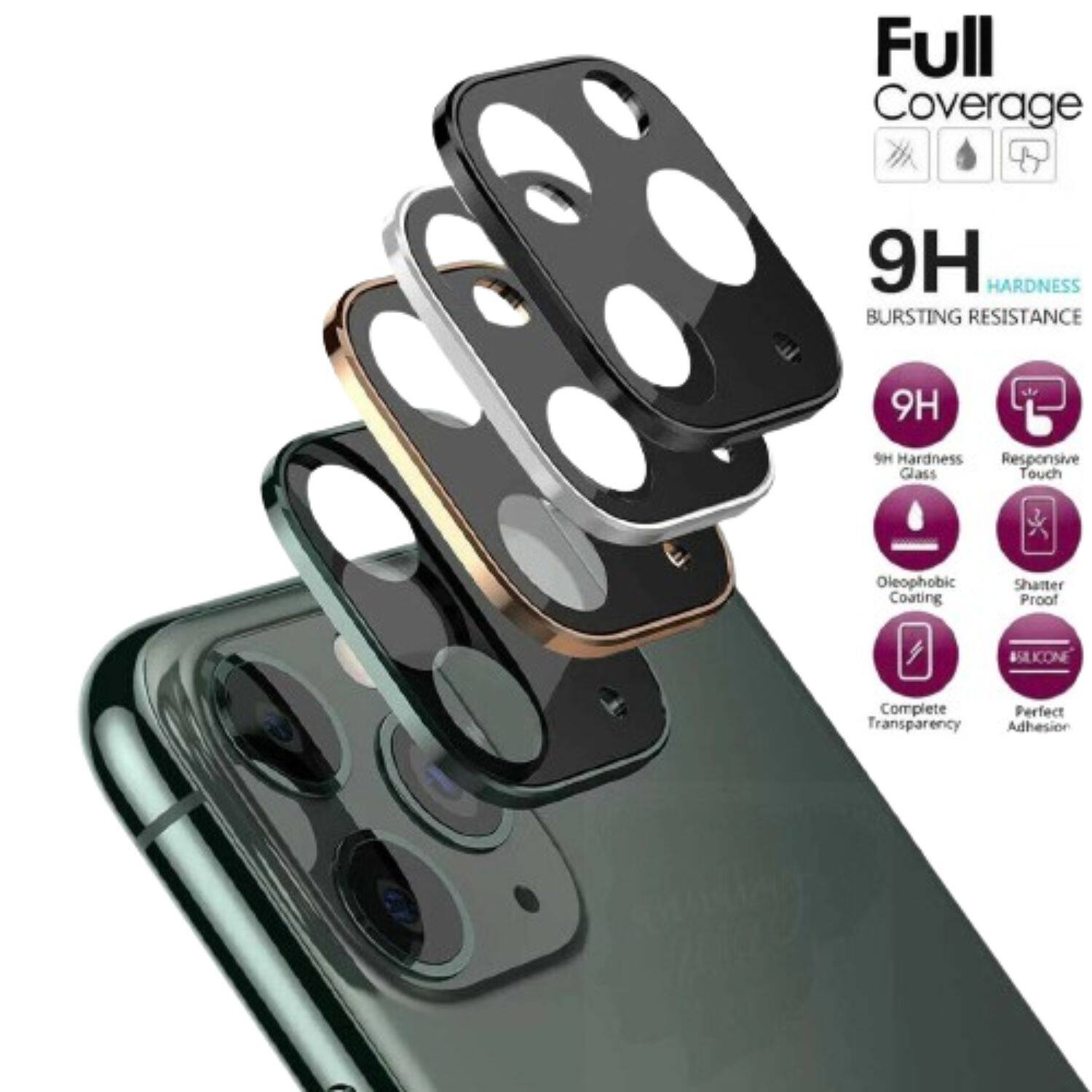 Full Coverage  
9H Hardness  
Bursting Resistance  

9H Hardness  
Responsive Touch  
Oleophobic Coating  
Shatter Proof  
Complete Transparency  
Perfect Adhesion