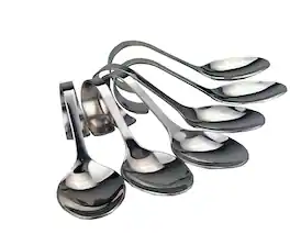 Jiallo - Elegance Stainless Steel Amuse Bouches Set of 6 - Silver, Multi Color