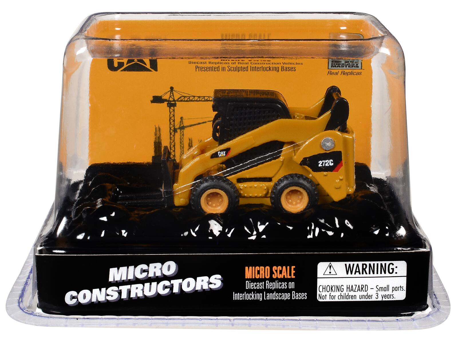 UA Diecast Replicas at Heat Construction Vehicles Presented in Sculpted Interlocking Bases OC.U. MASTERS Real Replicas CAT 272C MICRO SCALE! WARNING: Diecast Replicas on CHOKING HAZARD - Small CONSTRUCTORS parts. Interlocking Landscape Bases Not for children under 3 years.