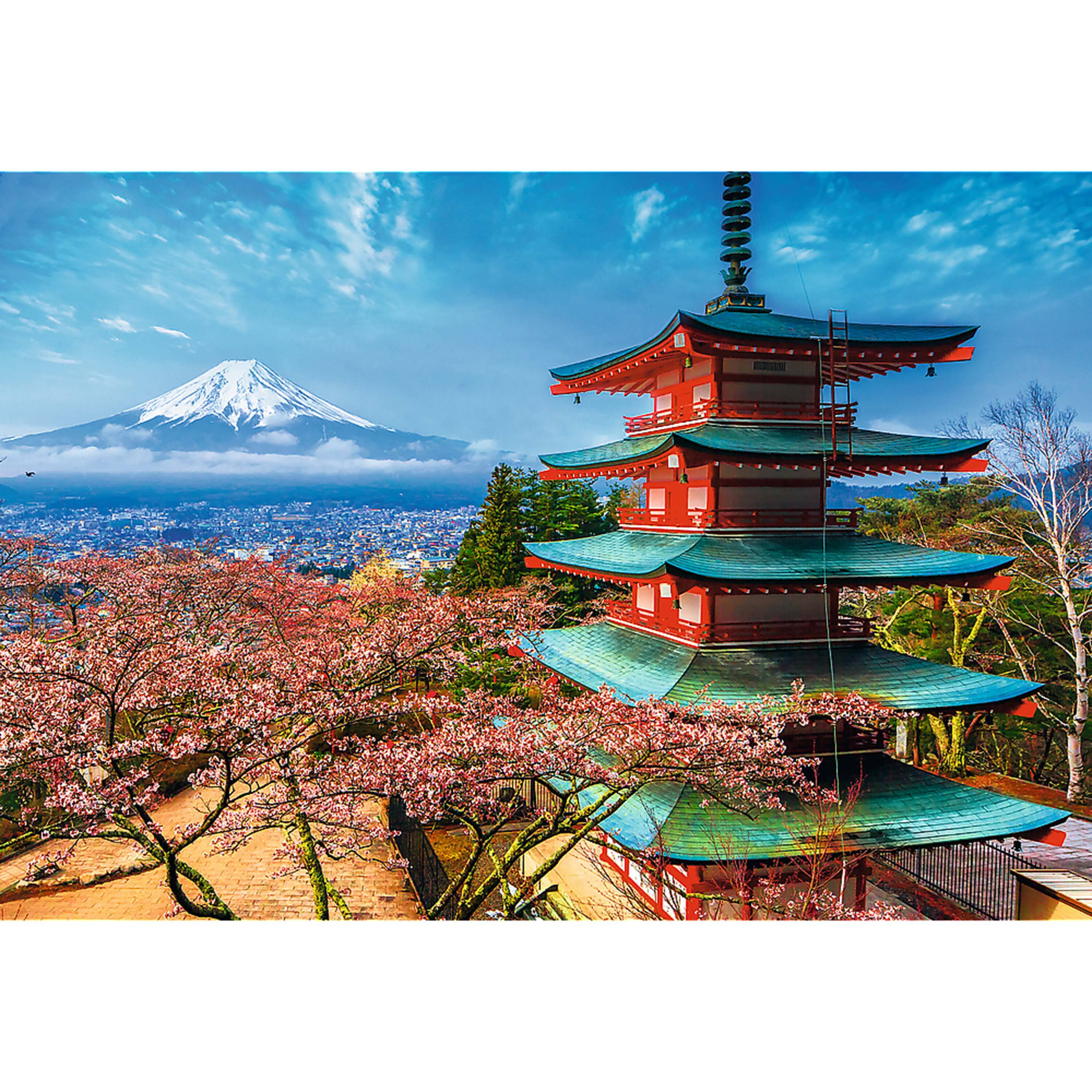 Alt View 1. Trefl - Trefl Red 1500 Piece Puzzle - Mount Fuji / HUBER.