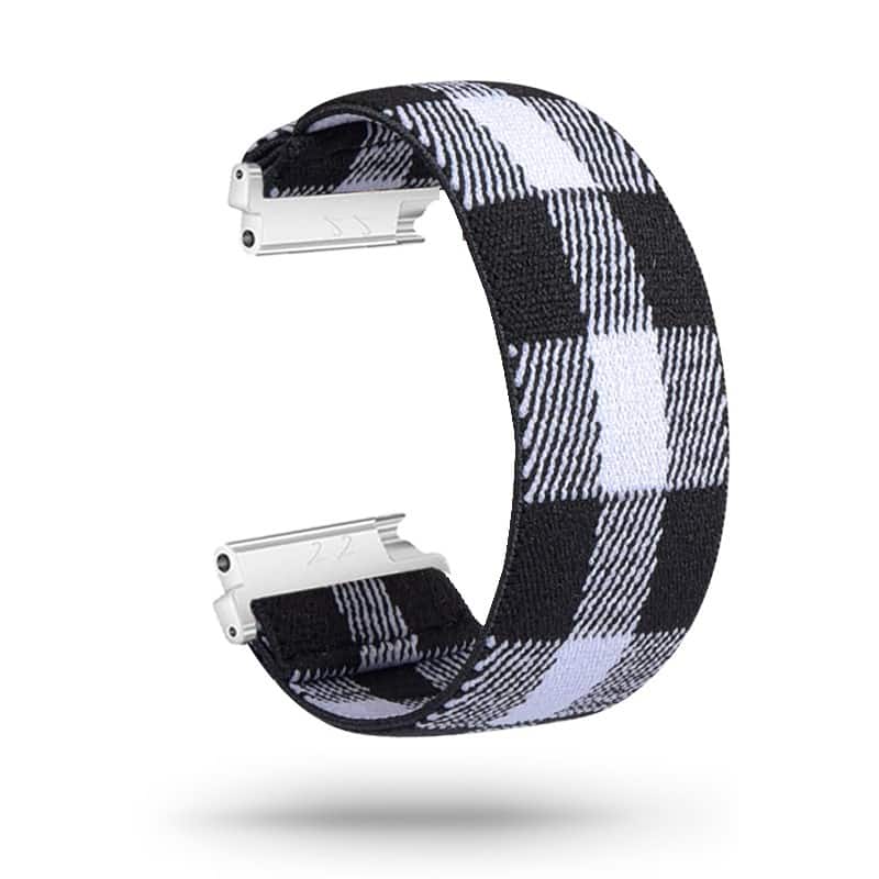 StrapsCo - Stretch Band Nylon Watch Strap For Fitbit Versa & Versa 2 - Black & White Plaid price history on PriceWatchPro