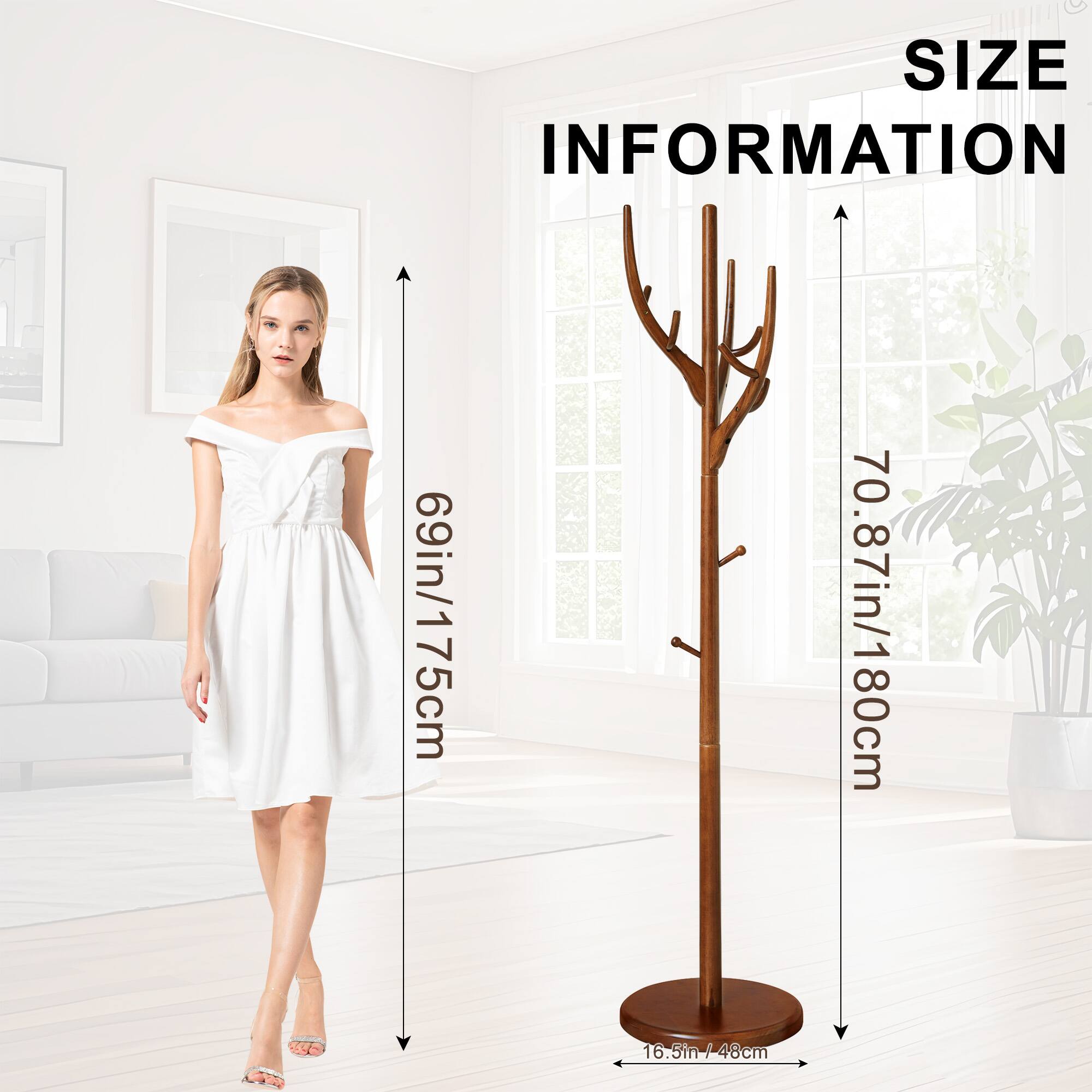 SIZE INFORMATION  
69in/175cm  
70.87in/180cm  
16.5in /48cm