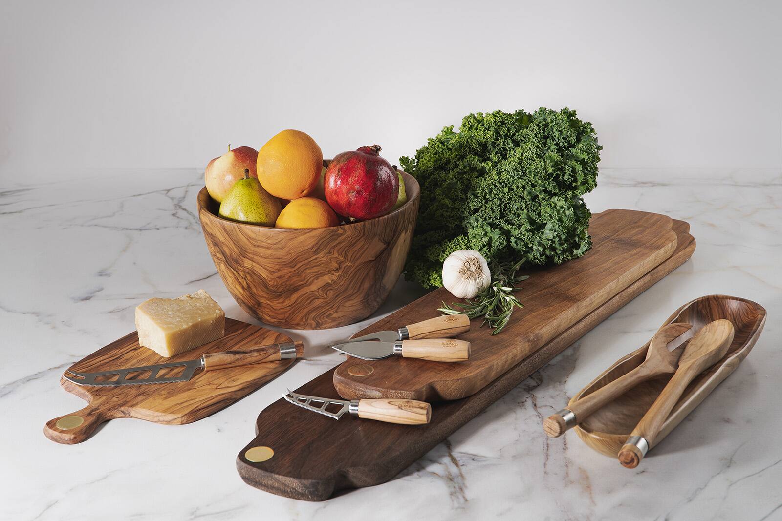 Alt View 8. Berard - France Olive Wood Handcrafted 2 Piece Salad Server Set - Brown.