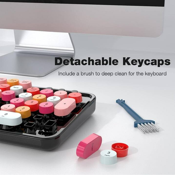 Detachable Keycaps  
Include a brush to deep clean for the keyboard
