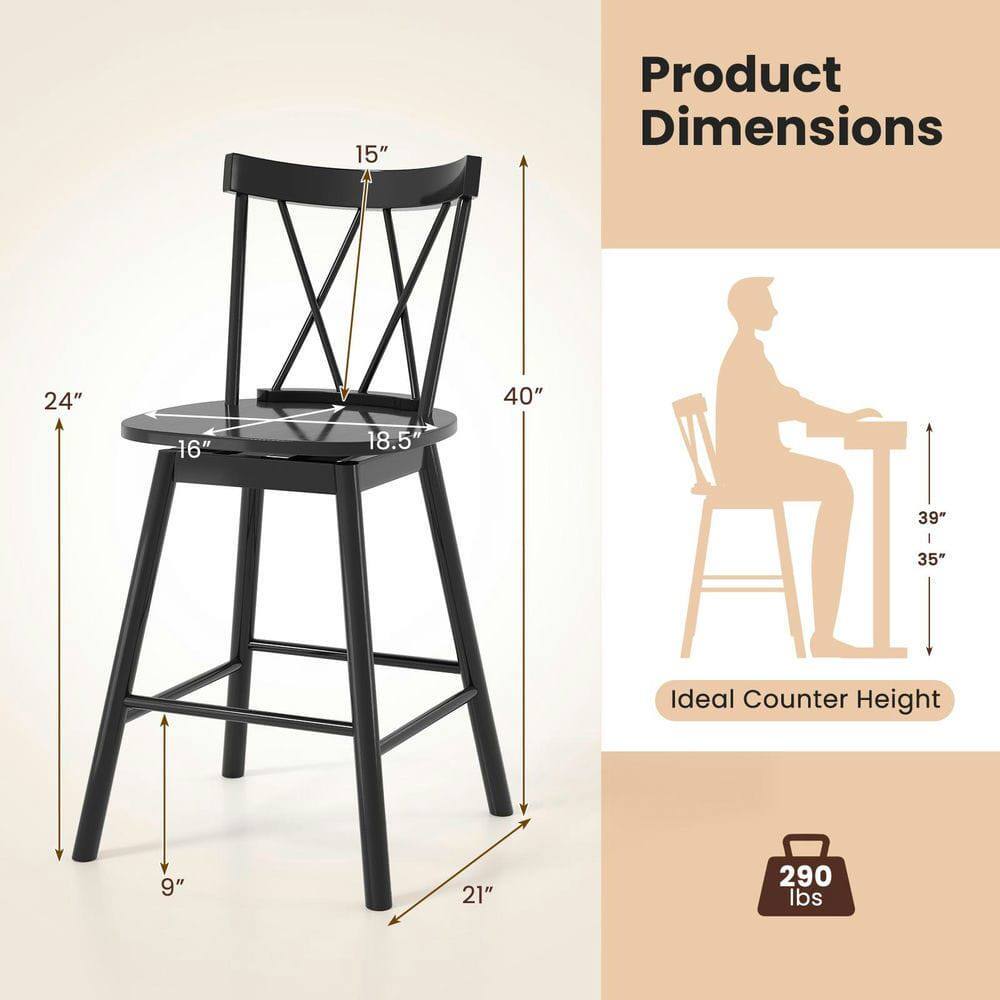 15"  
Product Dimensions  
24" 40" 16" 18.5" 39"  
Ideal Counter Height  
9" 21" 290 lbs