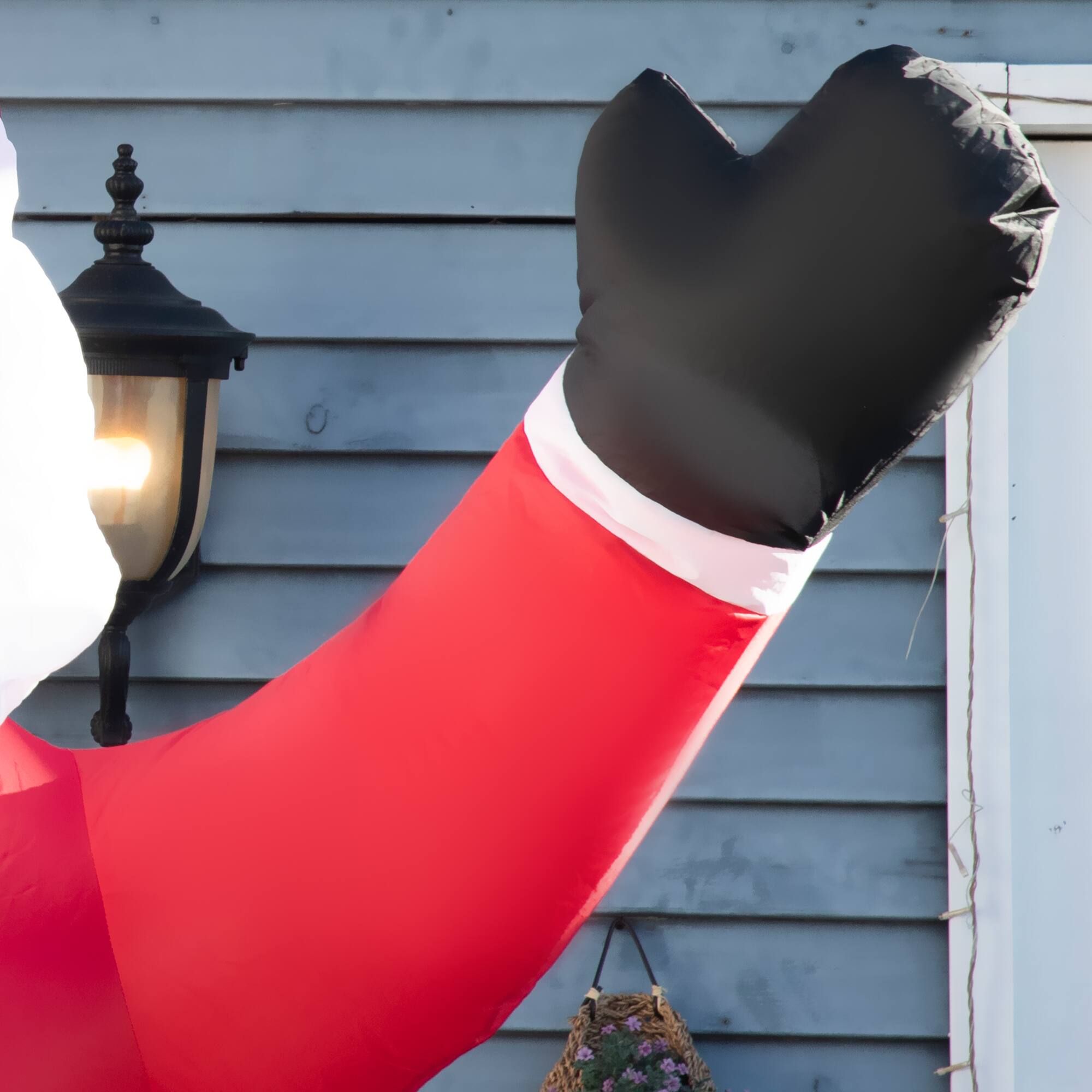 Alt View 8. Outsunny - 8ft Inflatable Smiling Santa with Gift Bag, Outdoor Blow-Up LED Yard Decor for Lawn Garden - Red.