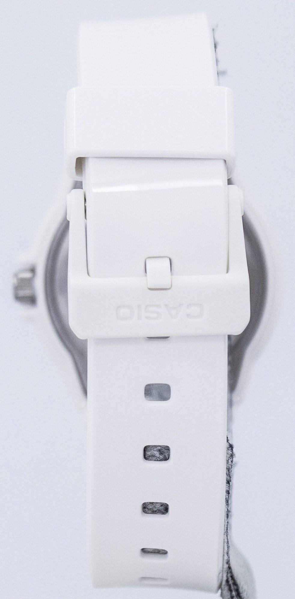 Back. Casio - Enticer Analog White Dial LRW-200H-7BVDF LRW200H-7BVDF Women's Watch - Silver.