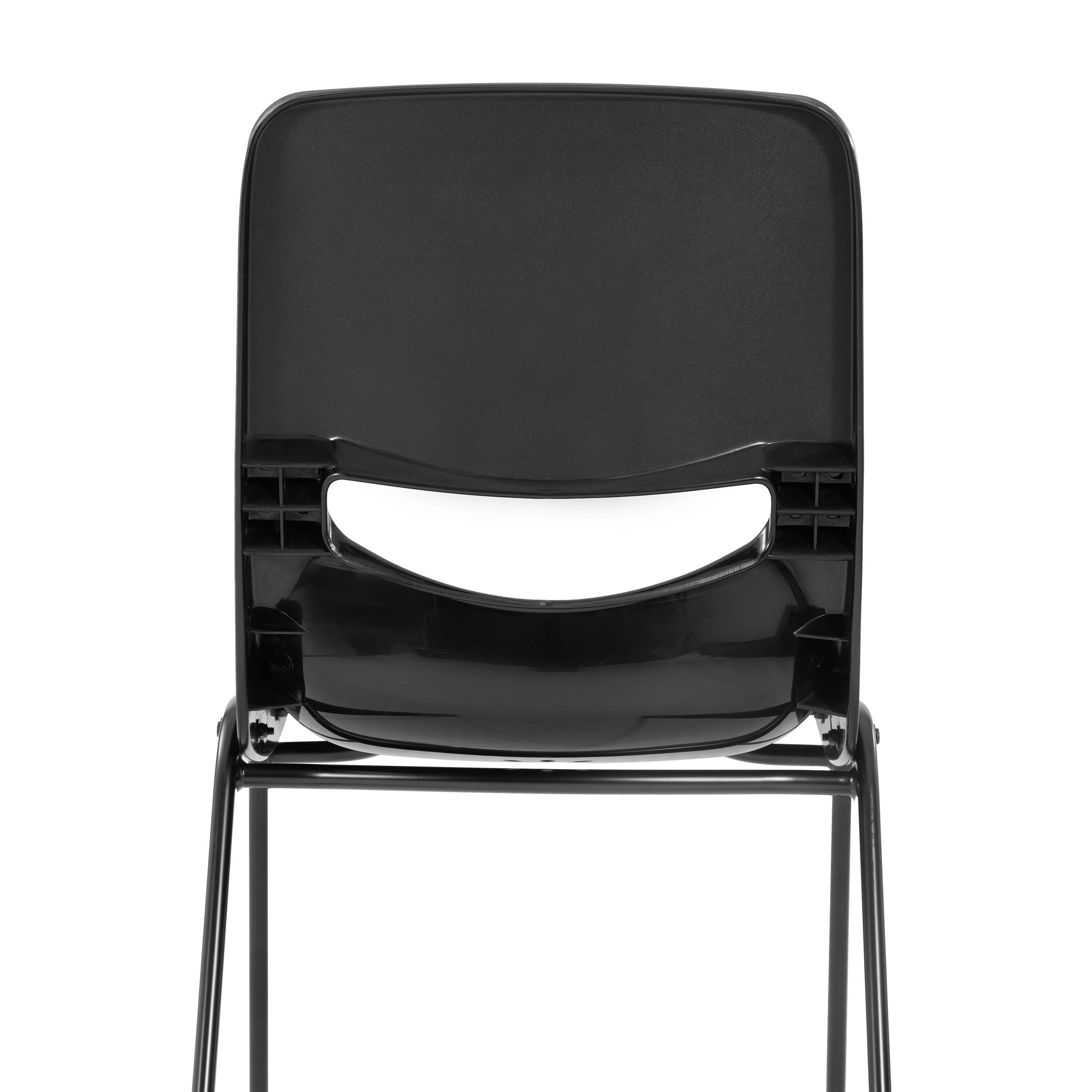Alt View 8. Emma + Oliver - Jacobs Stackable Flex Comfort Classroom Chair with Ergonomic Flex Back and Heavy-Duty, Powder-Coated Steel Frame - Black.