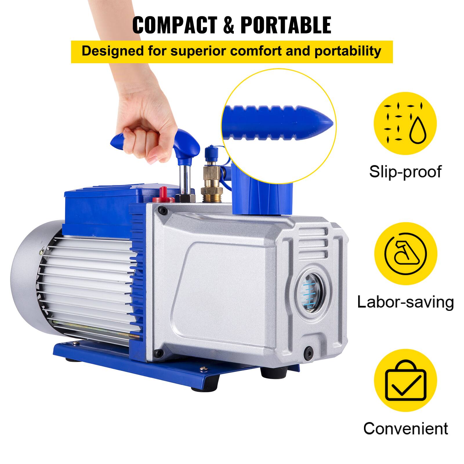 COMPACT & PORTABLE  
Designed for superior comfort and portability  
Slip-proof  
Labor-saving  
Convenient