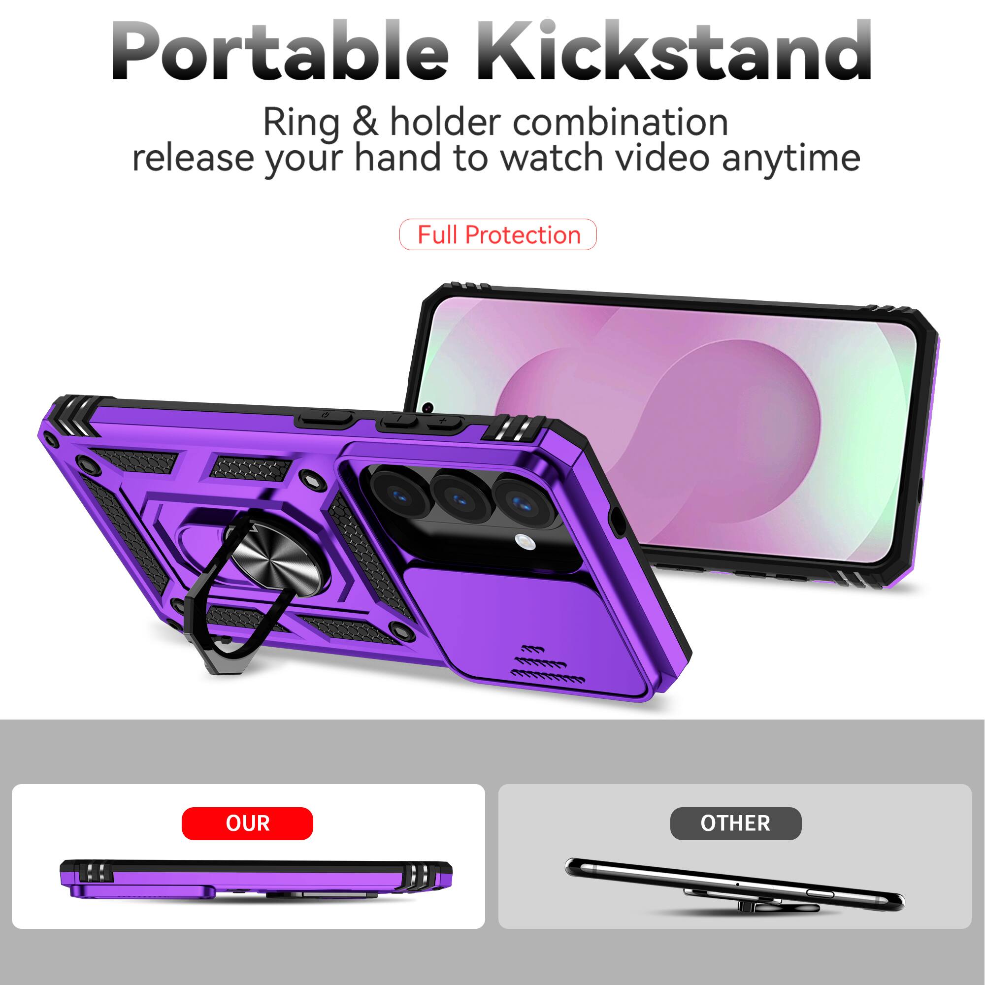Portable Kickstand  
Ring & holder combination release your hand to watch video anytime  
Full Protection  

OUR  
OTHER