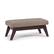 Front. Simpli Home - Draper Mid Century Tufted Ottoman Bench - Fawn Brown.