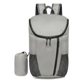 Unique Bargains - Hiking Backpack 20L Packable Daypack Nylon with Adjustable Straps Lightweight Waterproof Outdoor Camping Travel - Gray