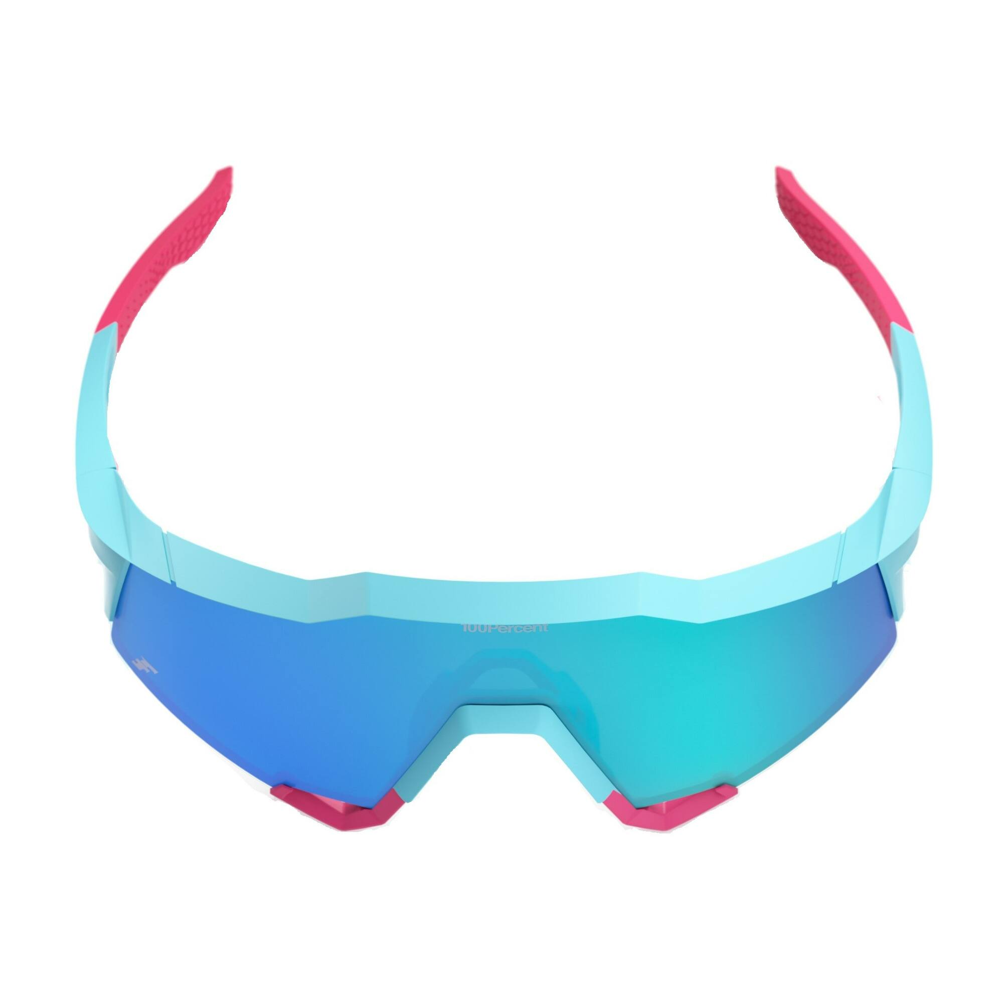 Front. 100% - 100 Percent Speedcraft LE Tatis 4 Soft Tact Blue Sunglasses with TR90 Frame - Blue.